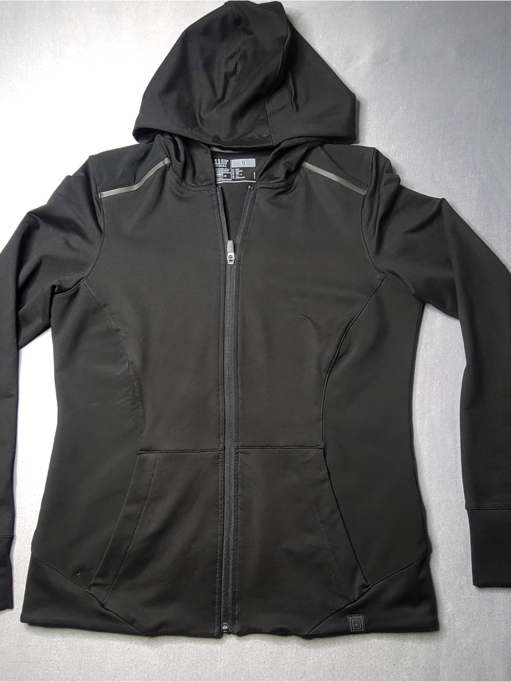 5.11 Tactical Women's Black Hooded Zip Bomber Jacket